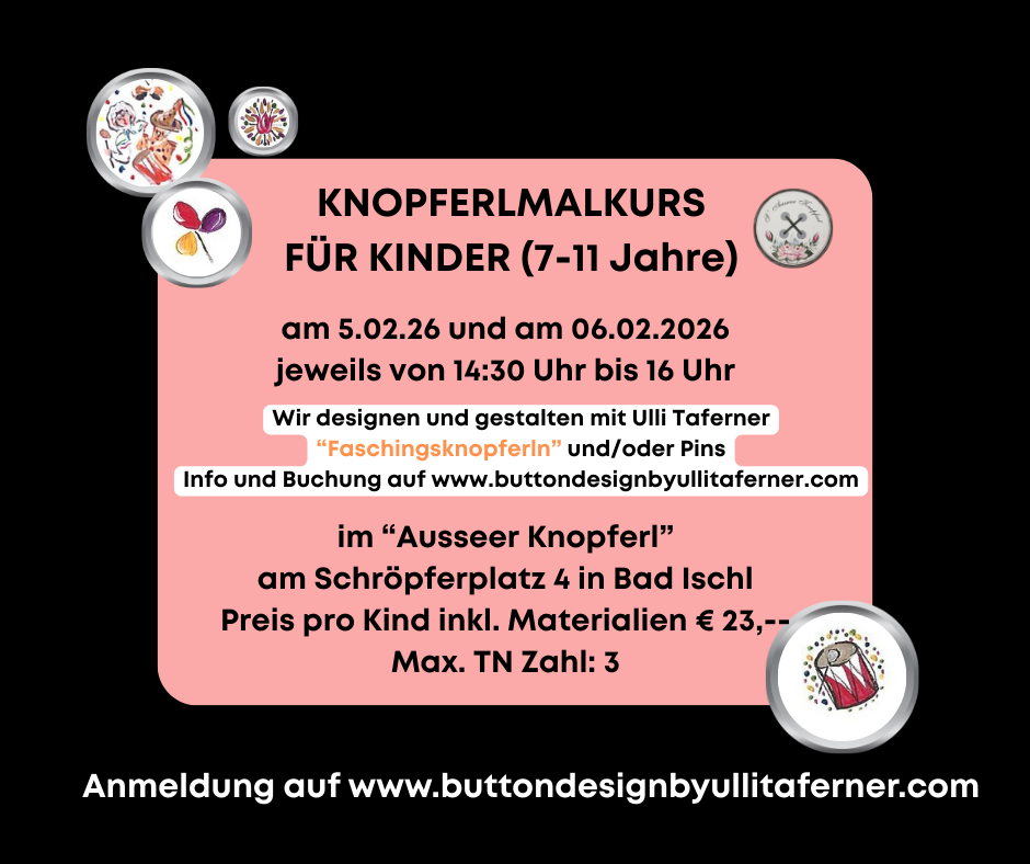 "KI8", 6.2.2026 Knopferlmalkurs für Kinder "Fasching"