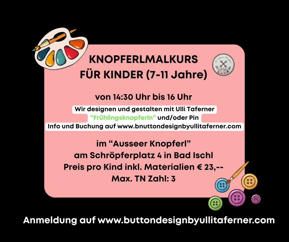 "KI14", 3.4.2026 Knopferlmalkurs für Kinder "Frühling"